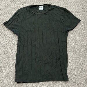 Zara Men’s Ribbed Shirt Sleeve Tshirt